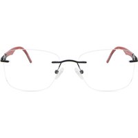 Square Rimless Metal Men's Prescription Eyeglasses Online Black Size 55 - Free Lenses - Blue Light Block Available - SmartBuy Collection