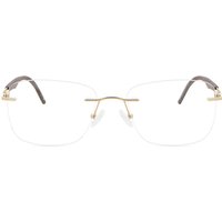男性用 正方形 金属 金色 サングラス - アンチブルーライト - SmartBuy Collection