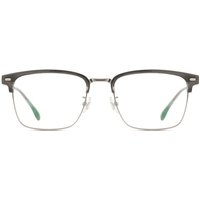 Browline Full Rim Plastic Men's Prescription Eyeglasses Online Black Size 56 - Free Lenses - Blue Light Block Available - SmartBuy Collection