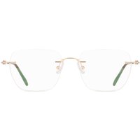 男性用 正方形 チタン 製 金色 サングラス - アンチブルーライト - SmartBuy Collection