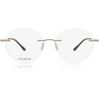 男性用 円形 チタン 製 金色 サングラス - アンチブルーライト - SmartBuy Collection