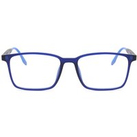 Rectangle Full Rim TR90 Men's Prescription Eyeglasses Online Blue Size 53 - Free Lenses - Blue Light Block Available - SmartBuy Collection