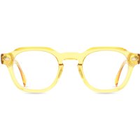 Square Full Rim Plastic Men's Prescription Eyeglasses Online Yellow Size 47 - Free Lenses - Blue Light Block Available - SmartBuy Collection