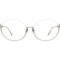 Linda Farrow RAE LFL1144 C7 Women’s Eyeglasses Silver Size 65 - Blue Light Block Available