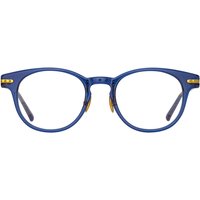 Linda Farrow BAY LF25A Asian Fit C19 Men's Eyeglasses Blue Size 48 - Blue Light Block Available