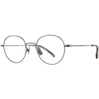 Garrett Leight CLOY II BS-BKSLT Men's Eyeglasses Silver Size 50 - Blue Light Block Available