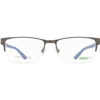 Puma PU0472O 009 Men's Eyeglasses Silver Size 60 - Blue Light Block Available