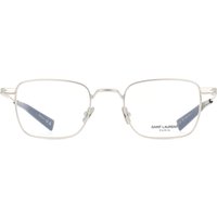 Saint Laurent SL 729 002 Men's Eyeglasses Silver Size 49 - Blue Light Block Available