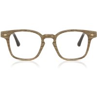 男性用 正方形 木製 茶色 サングラス - アンチブルーライト - SmartBuy Collection
