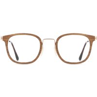 男性用 正方形 木製 茶色 サングラス - アンチブルーライト - SmartBuy Collection