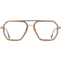 男性用 Geometric 木製 茶色 サングラス - アンチブルーライト - SmartBuy Collection