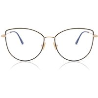 Tom Ford FT5667-B 005 Blue-Light Block Women’s Eyeglasses Gold Size 55 - Blue Light Block Available