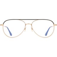 Tom Ford FT5693-B 030 Blue-Light Block Men's Eyeglasses Gold Size 57 - Blue Light Block Available