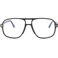 Tom Ford FT5737-B 002 Blue-Light Block Men's Eyeglasses Black Size 56 - Blue Light Block Available