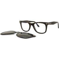 Tom Ford FT5970-B with Clip-On 052 Blue-Light Block Men's Eyeglasses Tortoiseshell Size 50 - Blue Light Block Available