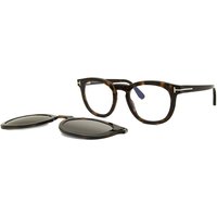 トム フォード トム フォード Tom Ford FT5993-B with Clip-On 052 青-Light Block サングラス - 男性用 - べっ甲shell