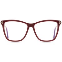 Tom Ford FT6097-B 069 Blue-Light Block Women’s Eyeglasses Burgundy Size 53 - Blue Light Block Available