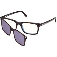 トム フォード トム フォード Tom Ford FT6175-B with Clip-On 052 青-Light Block サングラス - 男性用 - べっ甲shell