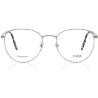Zegna EZ5252-H 014 Men's Eyeglasses Silver Size 52 - Blue Light Block Available