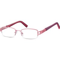子供用 長方形 金属 ピンク サングラス - アンチブルーライト - SmartBuy Collection