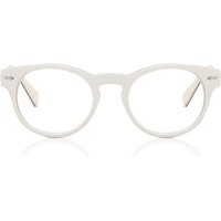 Round Full Rim Plastic Kids' Prescription Eyeglasses Online White Size 45 - Free Lenses - Blue Light Block Available - SmartBuy Collection