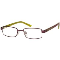 Rectangle Full Rim Metal Kids' Prescription Eyeglasses Online Brown Size 48 - Free Lenses - Blue Light Block Available - SmartBuy Collection