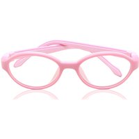 子供用 楕円形 プラスチック ピンク サングラス - アンチブルーライト - SmartBuy Collection