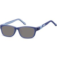 Square Full Rim Plastic Kids' Prescription Sunglasses Blue Size 46 - SmartBuy Collection