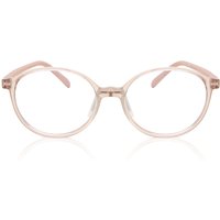 Oval Full Rim Plastic Kids' Prescription Eyeglasses Online Pink Size 46 - Free Lenses - Blue Light Block Available - SmartBuy Collection