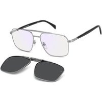 David Beckham DB 1187/G/C アジアフィット with Clip-On KJ1/M9 サングラス - 男性用 - Silver