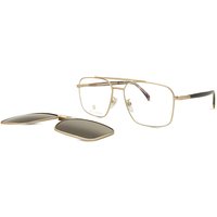 David Beckham DB 1187/G/C Asian Fit with Clip-On 8SO/SP Men's Eyeglasses Gold Size 57 - Blue Light Block Available