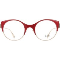 Omega OM5002-H 066 Women’s Eyeglasses Red Size 51 - Blue Light Block Available