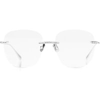 Anna-Karin Karlsson CRYSTAL OPTICAL 2.0 - SOFT SQUARE White Gold Women’s Eyeglasses Silver Size 55 - Blue Light Block Available