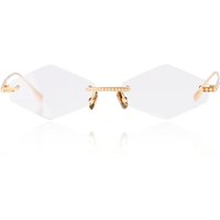 Anna-Karin Karlsson CRYSTAL OPTICAL 2.0 - TRIANGLE Gold Women’s Eyeglasses Gold Size 55 - Blue Light Block Available