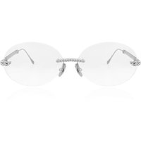 Anna-Karin Karlsson CHAIN NEST - OVAL 白 金色 サングラス - 女性用 - Silver