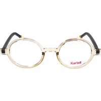 Kartell KL015V 04 Men's Eyeglasses Brown Size 46 - Blue Light Block Available