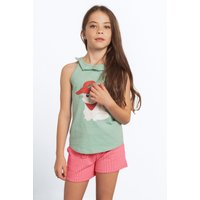 Enorsia Girls Red Shorts With Frill Details(5/6yrs -10/11yrs) - UK 7/8 Yrs
