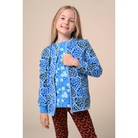 Enorsia Girls Blue Printed Zip Through Jacket (12/18mths-7yrs) - UK 1.5/2 Yrs