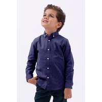 Enorsia Boys Navy LS Stretch Oxford Shirt (3-14yrs) - UK 9 Yrs