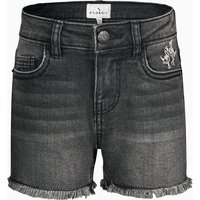 Enorsia Girls Black Frayed Hem Embroidered Shorts(2/3yrs-8/9yrs) - UK 4/5 Yrs
