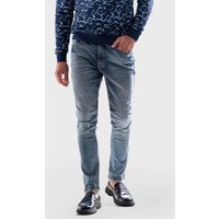 Enorsia Mens Mid Blue Enorsia Authentic Skinny Fit Blue Jeans - UK 32
