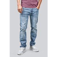 Enorsia Mens Light Blue Cotton Blend Slim Fit Jeans - UK 34