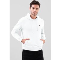Enorsia Mens White Premium Pull Over Hoodie With Signature Logo - UK XXL