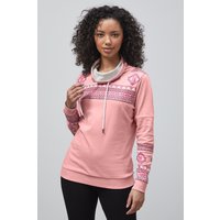 Enorsia Womens Pink Geo Printed High Collar Sweatshirt - UK 12