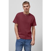 Enorsia Mens Red Waffle Short Sleeve T-Shirt - UK XL