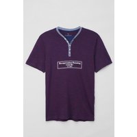 Enorsia Mens Brown Half Placket Y/D T-Shirt - UK M