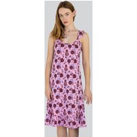 Enorsia Women's Pink Jersey Cami Nightdress With Frill Detailing - UK 14