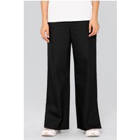 Enorsia Womens Black Wide Leg Split Hem Trousers - UK 16