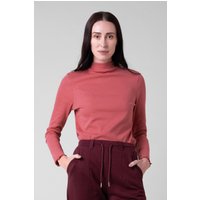 Enorsia Womens Red High Neck Ribbed Top - UK 16