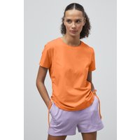Get 45% Off Enorsia Womens Orange Ruched Side Seam Tee Size 12 UK